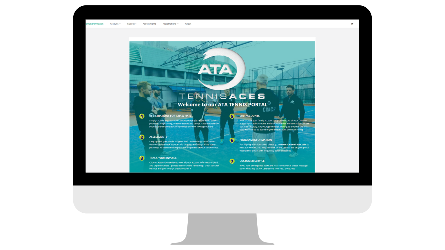 portal page Australasia Tennis Aces